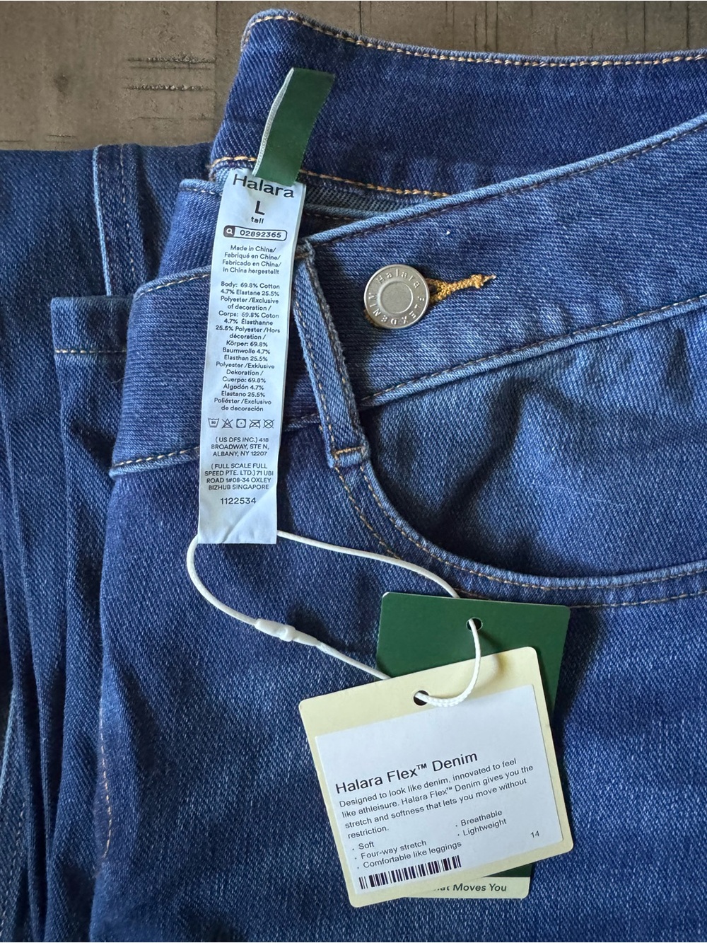 HALARA Dark Blue High Waisted Denim Jeans